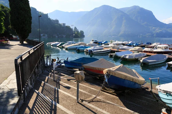 Vacker Sommardag Lugano Schweiz — Stockfoto