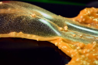 Sümük, yapışkan gerilebilir madde, soyutlama, sarı