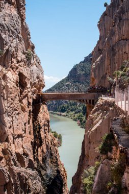 'Caminito del rey' Malaga dağlarında yürüyüş yapmak için bir yer..