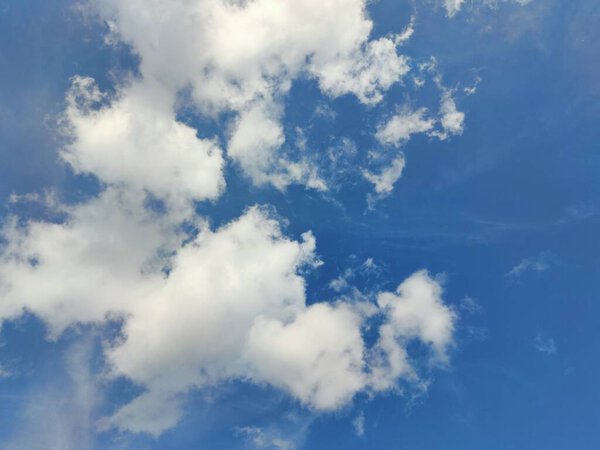 blue sky with white beautiful clouds