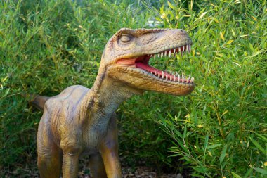 Velociraptor Dinozor Modeli Wingham Vahşi Yaşam Parkı, Kent, İngiltere.