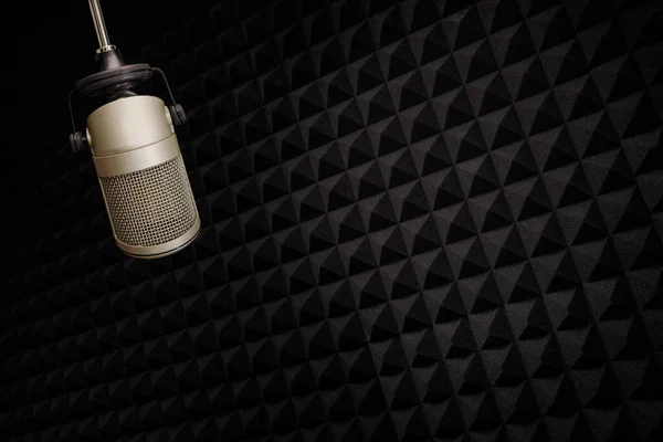 Radio Station Background Professional Microphone — Stock Photo, Image