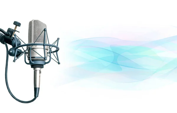 Background Professional Microphone Copy Space — Stock Photo, Image