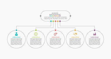 İş verisi görselleştirmesi. Soyut arkaplan şablonu için tasarlanmış zaman çizgisi bilgi simgeleri modern diyagram süreci teknolojisi dijital pazarlama veri sunum çizelgesi taşıyıcısı