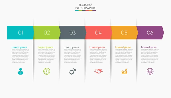 Visualisatie Van Bedrijfsgegevens Tijdlijn Infografische Pictogrammen Ontworpen Voor Abstracte Achtergrond — Stockvector