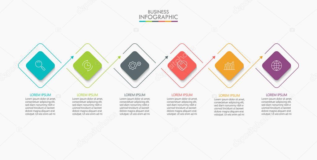 Business data visualization. timeline infographic icons designed for abstract background template milestone element modern diagram process technology digital marketing data presentation chart Vector