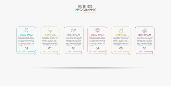 Visualisation Des Données Entreprise Icônes Infographie Timeline Conçues Pour Élément — Image vectorielle