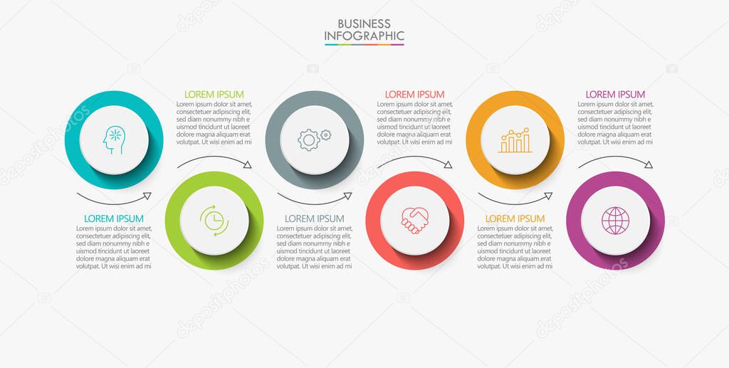 Business data visualization. timeline infographic icons designed for abstract background template milestone element modern diagram process technology digital marketing data presentation chart Vector