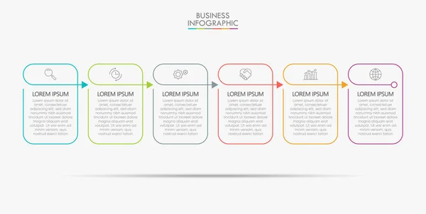 Visualisation Des Données Entreprise Icônes Infographie Timeline Conçues Pour Élément — Image vectorielle