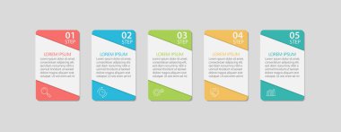 İş verisi görselleştirmesi. Soyut arkaplan şablonu için tasarlanmış zaman çizgisi bilgi simgeleri modern diyagram süreci teknolojisi dijital pazarlama veri sunum çizelgesi taşıyıcısı