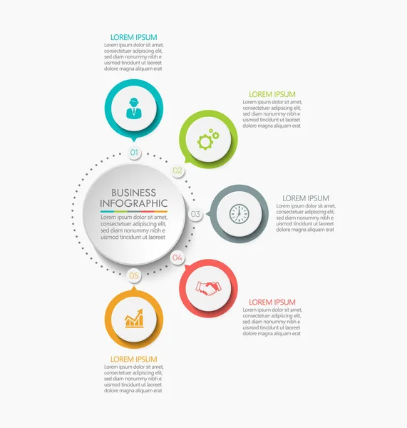 Wirtschaftskreislauf Zeitachse Infografik Symbole Für Abstrakte Hintergrundvorlage Meilenstein Element Moderne — Stockvektor