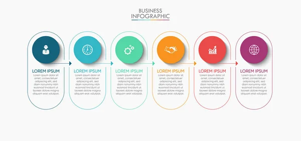 Visualisatie Van Bedrijfsgegevens Tijdlijn Infografische Pictogrammen Ontworpen Voor Abstracte Achtergrond — Stockvector