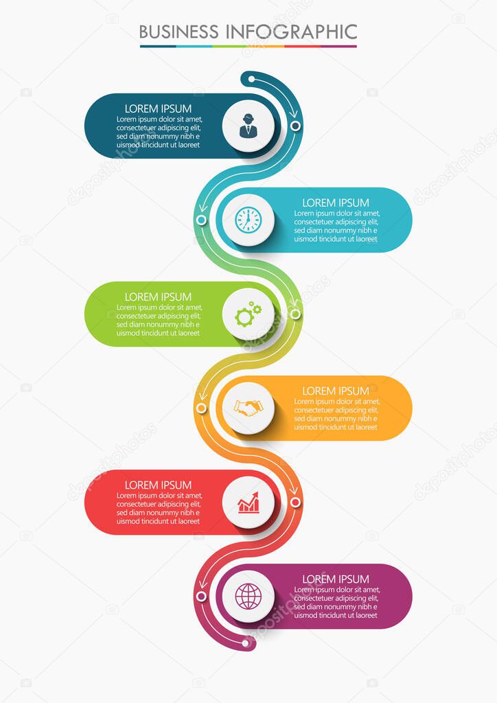 Business data visualization. timeline infographic icons designed for abstract background template milestone element modern diagram process technology digital marketing data presentation chart Vector