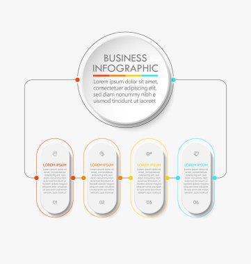 İş verisi görselleştirmesi. Soyut arkaplan şablonu için tasarlanmış zaman çizgisi bilgi simgeleri modern diyagram süreci teknolojisi dijital pazarlama veri sunum çizelgesi taşıyıcısı