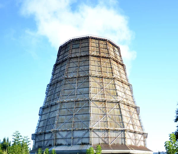 Whole entire pipe for cooling water power plants — Stock Photo, Image