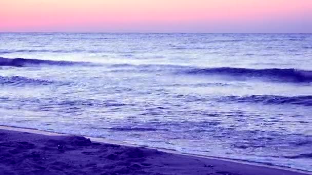 Vatten och vågor havet landskap natur land scen bakgrunden — Stockvideo