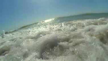 Yavaş çekim alt açıdan dalga veya aşağıda alt.