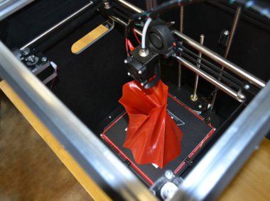 Otomatik üç boyutlu 3D yazıcı plastik gerçekleştirir.