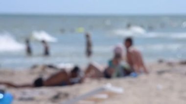 arka plan bulanık rahatlatıcı insanlar gün güneşli yaz sahilde