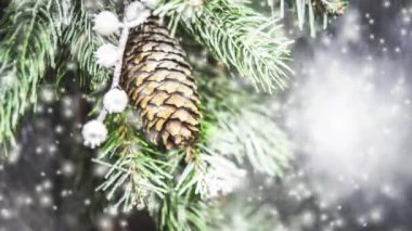 Doğal Noel ağacı çam kozalağı