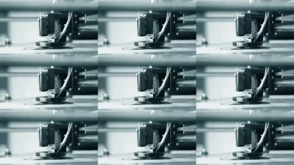 Moderní 3d tiskárna tisk objektu z horké roztavené. — Stock video