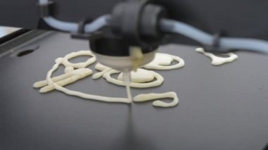 3D printerlere harcama maddeler sıvı hamur için. Krep yazdırma 3d printerlere harcama maddeler