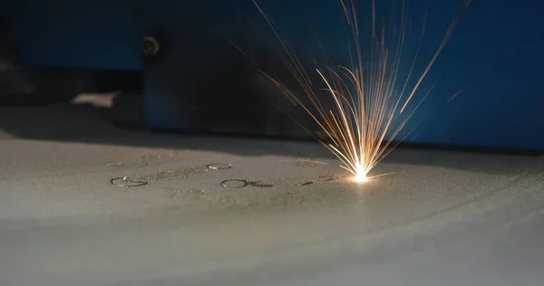 Laser sintering machine for metal. 3D printer printing metal. — Stock Photo, Image