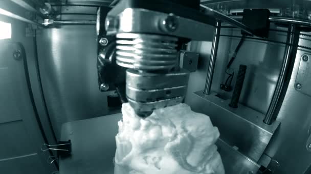 3D printer working close up. — Stock Video