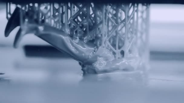 Stereolithography Dpl, Sla 3d skrivaren form skapas — Stockvideo