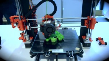 3D yazdırma işleme yakın çekim