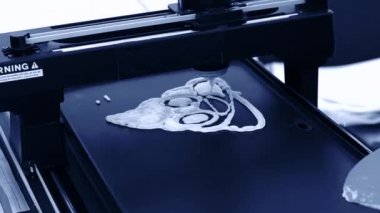 3D printerlere harcama maddeler sıvı hamur için. 3d Yazıcı yazdırma ile sıvı hamur krep