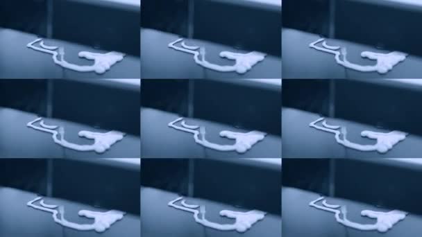 3D printerlere harcama maddeler sıvı hamur için. 3d Yazıcı yazdırma ile sıvı hamur krep — Stok video