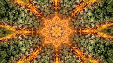 Soyut animasyon kaleydoskop hareketli arka plan.