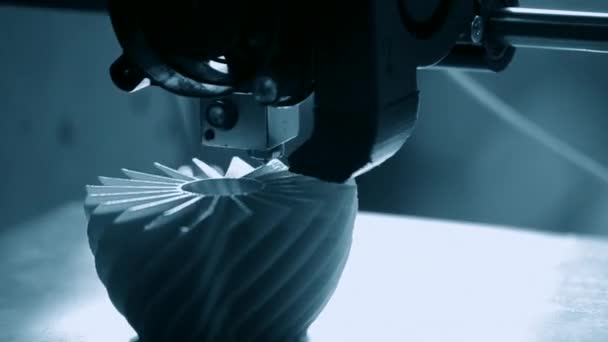 3D-printer werken. Fused deposition modeling, Fdm. — Stockvideo