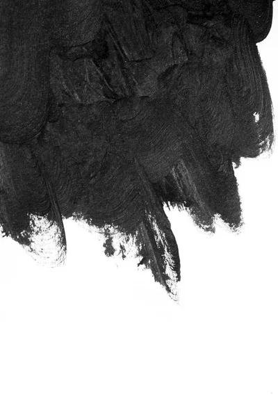 Чорні пензлі на білому папері ізольовані . — стокове фото