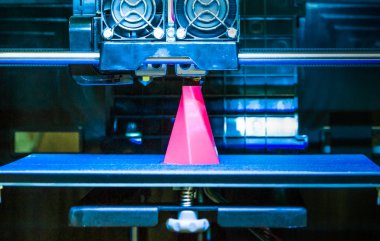 yazıcı yazdırma kırmızı şekiller yakın çekim