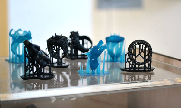 Objects photopolymer printed on a 3d printer.