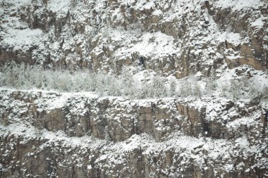 karla kaplı yamaçları granit ocağı