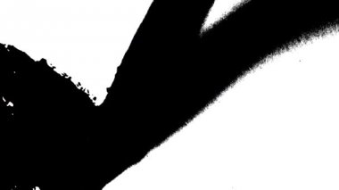 Siyah boyayı beyaz kağıda fırçayla bulaştırmak. Fırçayla çizim