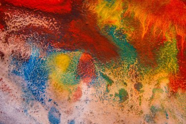 çatlaklar ile çok renkli boya kuru çizgileri