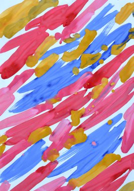 Soyut arka plan fırçaşeritler mavi, pembe, sarı