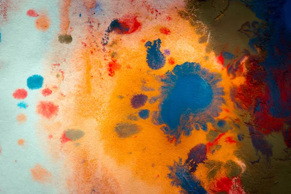 Manchas de pintura multicolor, gotas, salpicaduras, mezcla — Foto de Stock