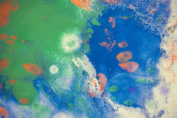 Manchas de pintura multicolor, gotas, salpicaduras, mezcla — Foto de Stock