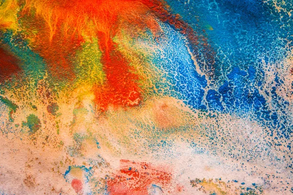 Sušené proužky vícebarevné Malování s trhlinami — Stock fotografie