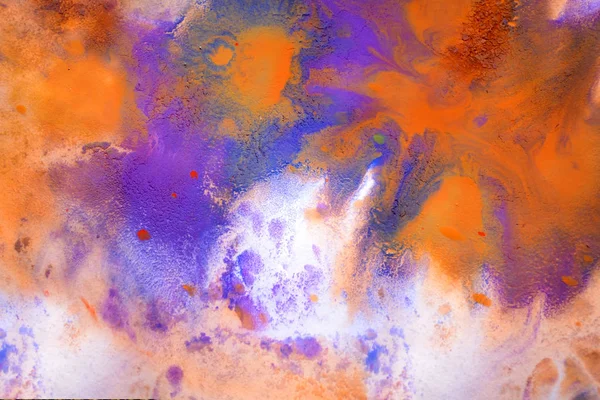 多色塗料の汚れ、滴下、飛沫、混合。抽象的な背景 — ストック写真