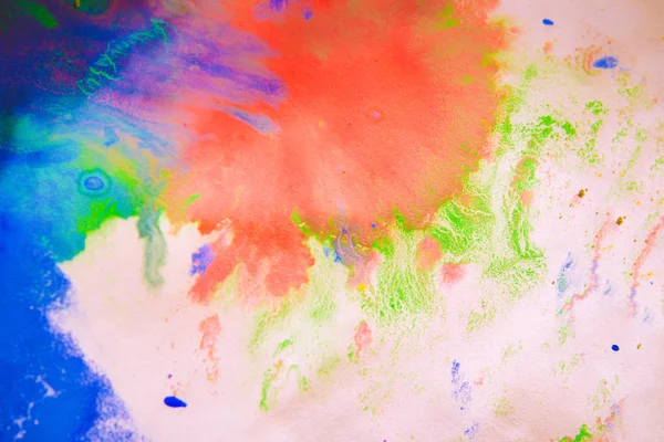 Manchas de pintura multicolores, gotas, salpicaduras, mezcla. Fondo abstracto — Foto de Stock