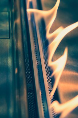 Modern biyo-şömine etanol gazı üzerine.