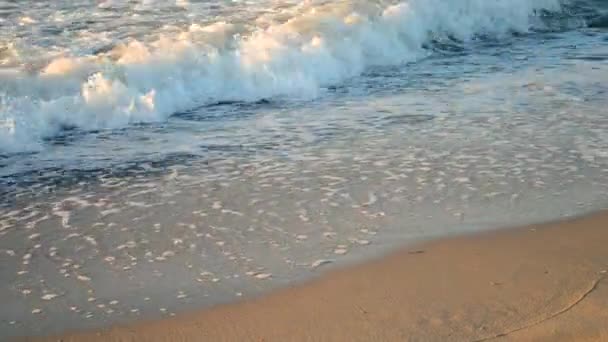 Wasser Meer Welle sandige Nahaufnahme — Stockvideo