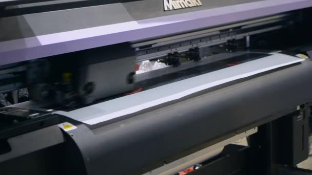 Groot formaat printer werkt — Stockvideo