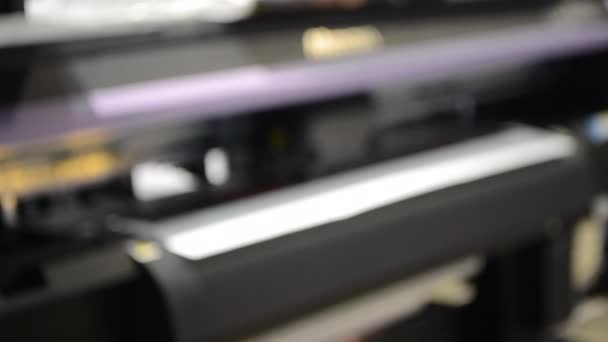 Groot formaat printer werkt — Stockvideo